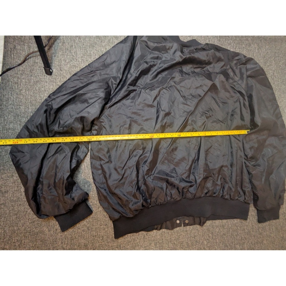 Vintage Hartwell Windbreaker Jacket Men's 2XL Black Long Sleeve Varsity Style - Picture 8 of 10